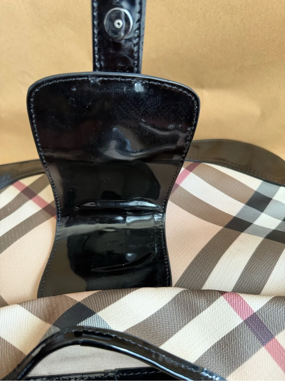 Burberry Nova Check Canvas Brook Hobo Bag